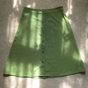 EVERLANE Japanese GoWeave Swing Skirt in Green